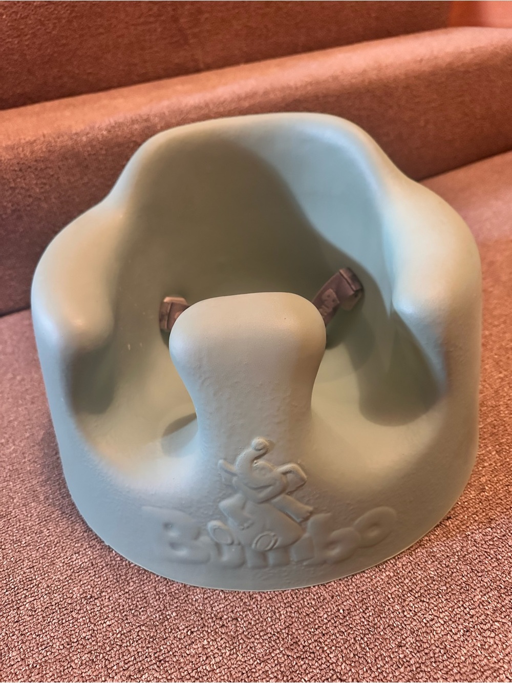Bumbo Sage Green Baby Floor Seat with Front Support and Safety Strap